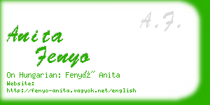 anita fenyo business card